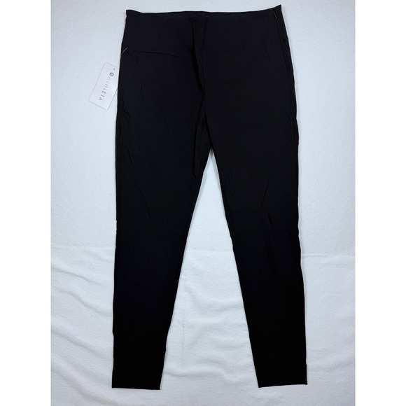 Athleta Wander Slim Ankle Pant Black Mid Rise Zip Pocket Tech Women Size 16T - Picture 2 of 9